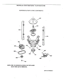 04 - Suspension, Pump & Drive Components parts for Ge Washer YBXR1060T2WW from AppliancePartsPros.com