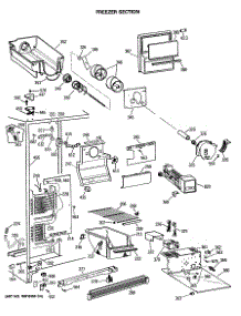 02 - Freezer Section parts for Ge Refrigerator CSC20GWSBWH from AppliancePartsPros.com