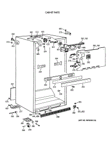 03 - Cabinet Parts parts for Ge Refrigerator CTX18BASJRWH from AppliancePartsPros.com