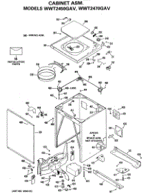 02 - Cabinet Asm. parts for Ge Washer WWT2470GAV from AppliancePartsPros.com