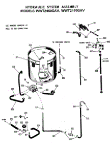 03 - Hydraulic System Assembly parts for Ge Washer WWT2470GAV from AppliancePartsPros.com