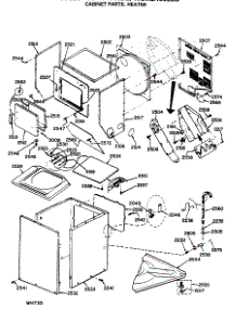 02 - Cabinet Parts, Heater parts for Ge Washer Dryer Combo WSM2400LBB from AppliancePartsPros.com