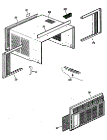 02 - Section2 parts for Ge Air Conditioner AVP12AAX2 from AppliancePartsPros.com