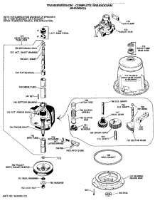 03 - Transmission-Complete Breakdown parts for Ge Washer WWA8866RBL from AppliancePartsPros.com