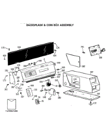 02 - Backsplash & Coin Box Assembly parts for Ge Washer WWC8400PBL from AppliancePartsPros.com
