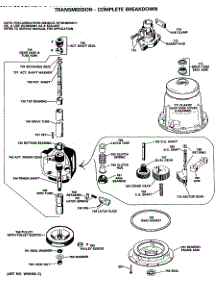 03 - Transmission - Complete Breakdown parts for Ge Washer WWA8600SALWW from AppliancePartsPros.com