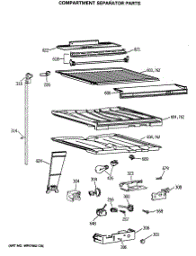 05 - Compartment Separator Parts parts for Ge Refrigerator TBX25JASHRWH from AppliancePartsPros.com