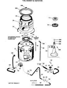 04 - Tub, Basket & Agitator parts for Ge Washer WWA8620SALAA from AppliancePartsPros.com