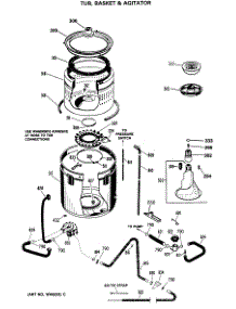 04 - Tub, Basket & Agitator parts for Ge Washer WWA8695SBLWW from AppliancePartsPros.com
