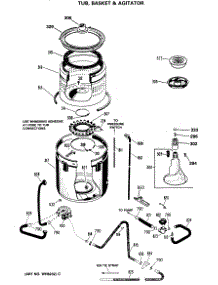 04 - Tub, Basket & Agitator parts for Ge Washer WWA8630SBLWW from AppliancePartsPros.com