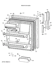 02 - Fresh Food Door parts for Ge Refrigerator TBX18JAXBRWW from AppliancePartsPros.com