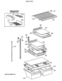 04 - Shelf Parts parts for Ge Refrigerator TBX18JIXBRAA from AppliancePartsPros.com
