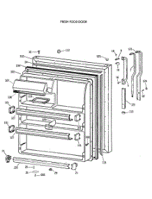 02 - Fresh Food Door parts for Ge Refrigerator TBX21MAXBRWW from AppliancePartsPros.com