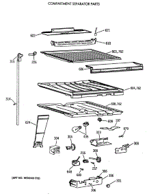 05 - Compartment Separator Parts parts for Ge Refrigerator TBX21MAXBRWW from AppliancePartsPros.com