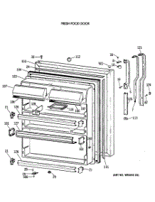 02 - Fresh Food Door parts for Ge Refrigerator TBX22JIXBRWW from AppliancePartsPros.com