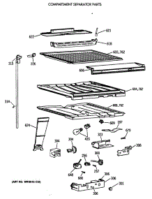 05 - Compartment Separator Parts parts for Ge Refrigerator TBX22JIXBRAA from AppliancePartsPros.com