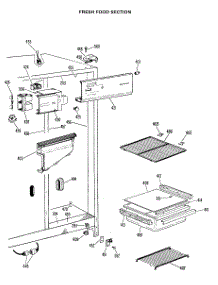 03 - Fresh Food Section parts for Ge Refrigerator CSX20LJC from AppliancePartsPros.com
