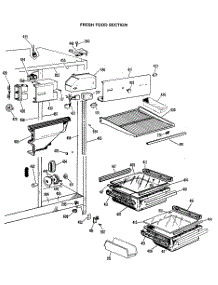 03 - Fresh Food Section parts for Ge Refrigerator CSX20EKD from AppliancePartsPros.com