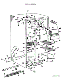02 - Freezer Section parts for Ge Refrigerator CSX20LKC from AppliancePartsPros.com