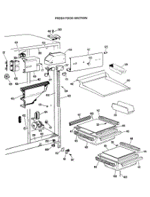 03 - Fresh Food Section parts for Ge Refrigerator CSX22GKD from AppliancePartsPros.com