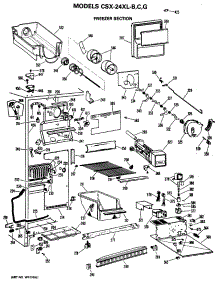02 - Freezer Section parts for Ge Refrigerator CSX24XLC from AppliancePartsPros.com