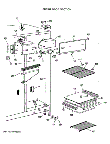 03 - Fresh Food Section parts for Ge Refrigerator CSX20LLP from AppliancePartsPros.com