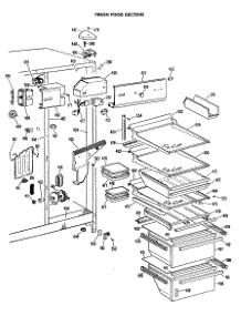 04 - Fresh Food Section parts for Ge Refrigerator CSXW27CLR from AppliancePartsPros.com