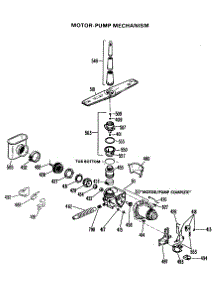 03 - Motor-Pump Mechanism parts for Ge Dishwasher HDA2030M20 from AppliancePartsPros.com