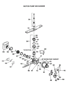 03 - Motor-Pump Mechanism parts for Ge Dishwasher HDA2030M25WA from AppliancePartsPros.com
