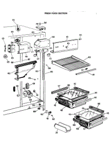 03 - Fresh Food Section parts for Ge Refrigerator CSX20ELR from AppliancePartsPros.com