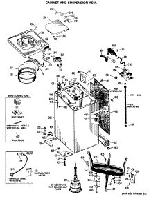 02 - Cabinet And Suspension Asm. parts for Ge Washer WLW3300RBL from AppliancePartsPros.com
