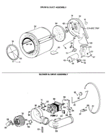 03 - Drum & Duct Assembly parts for Ge Dryer DLL2450RAL from AppliancePartsPros.com