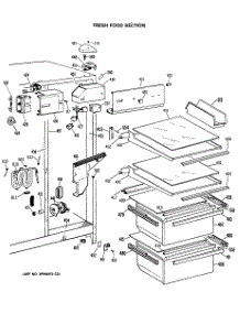 03 - Fresh Food Section parts for Ge Refrigerator CSX20GWSAWH from AppliancePartsPros.com
