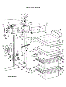 03 - Fresh Food Section parts for Ge Refrigerator CSC22GRSAAD from AppliancePartsPros.com