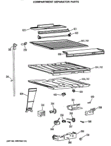 05 - Compartment Separator Parts parts for Ge Refrigerator CTX21GASNRWH from AppliancePartsPros.com