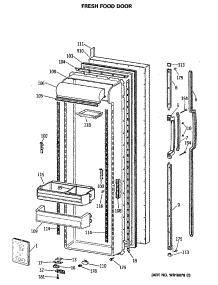 02 - Fresh Food Door parts for Ge Refrigerator CSX27DRSBWH from AppliancePartsPros.com
