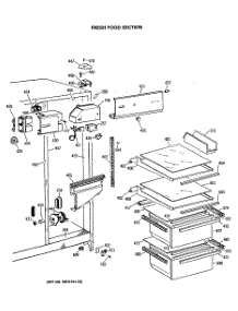 03 - Fresh Food Section parts for Ge Refrigerator CSC20GASBWH from AppliancePartsPros.com