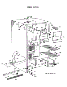 02 - Freezer Section parts for Ge Refrigerator CSC20EASBAD from AppliancePartsPros.com