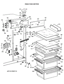 04 - Fresh Food Section parts for Ge Refrigerator CSX27DRTAWW from AppliancePartsPros.com