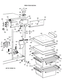 03 - Fresh Food Section parts for Ge Refrigerator CSH22GRXAWW from AppliancePartsPros.com