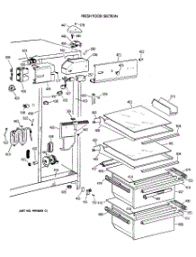 03 - Fresh Food Section parts for Ge Refrigerator CSH24GRXAWW from AppliancePartsPros.com