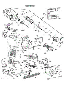 02 - Freezer Section parts for Ge Refrigerator CSX20KWXAWH from AppliancePartsPros.com
