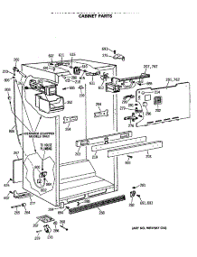 03 - Cabinet Parts parts for Ge Refrigerator CTX18CASGLWH from AppliancePartsPros.com