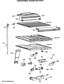05 - Compartment Separator Parts parts for Ge Refrigerator CTX18GASGRWW from AppliancePartsPros.com