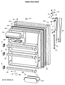 02 - Fresh Food Door parts for Ge Refrigerator CTX21GASRRWH from AppliancePartsPros.com
