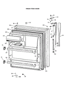 02 - Fresh Food Door parts for Ge Refrigerator CTX18CISQLWW from AppliancePartsPros.com
