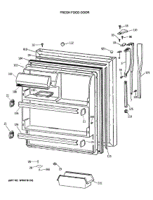 02 - Fresh Food Door parts for Ge Refrigerator CTX18GISJRWH from AppliancePartsPros.com