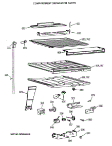05 - Compartment Separator Parts parts for Ge Refrigerator CTX18GASJRWW from AppliancePartsPros.com
