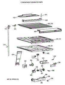 05 - Compartment Separator Parts parts for Ge Refrigerator CTX18GASVRWW from AppliancePartsPros.com