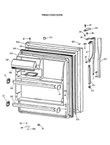 02 - Fresh Food Door parts for Ge Refrigerator CTX18CASVLWW from AppliancePartsPros.com